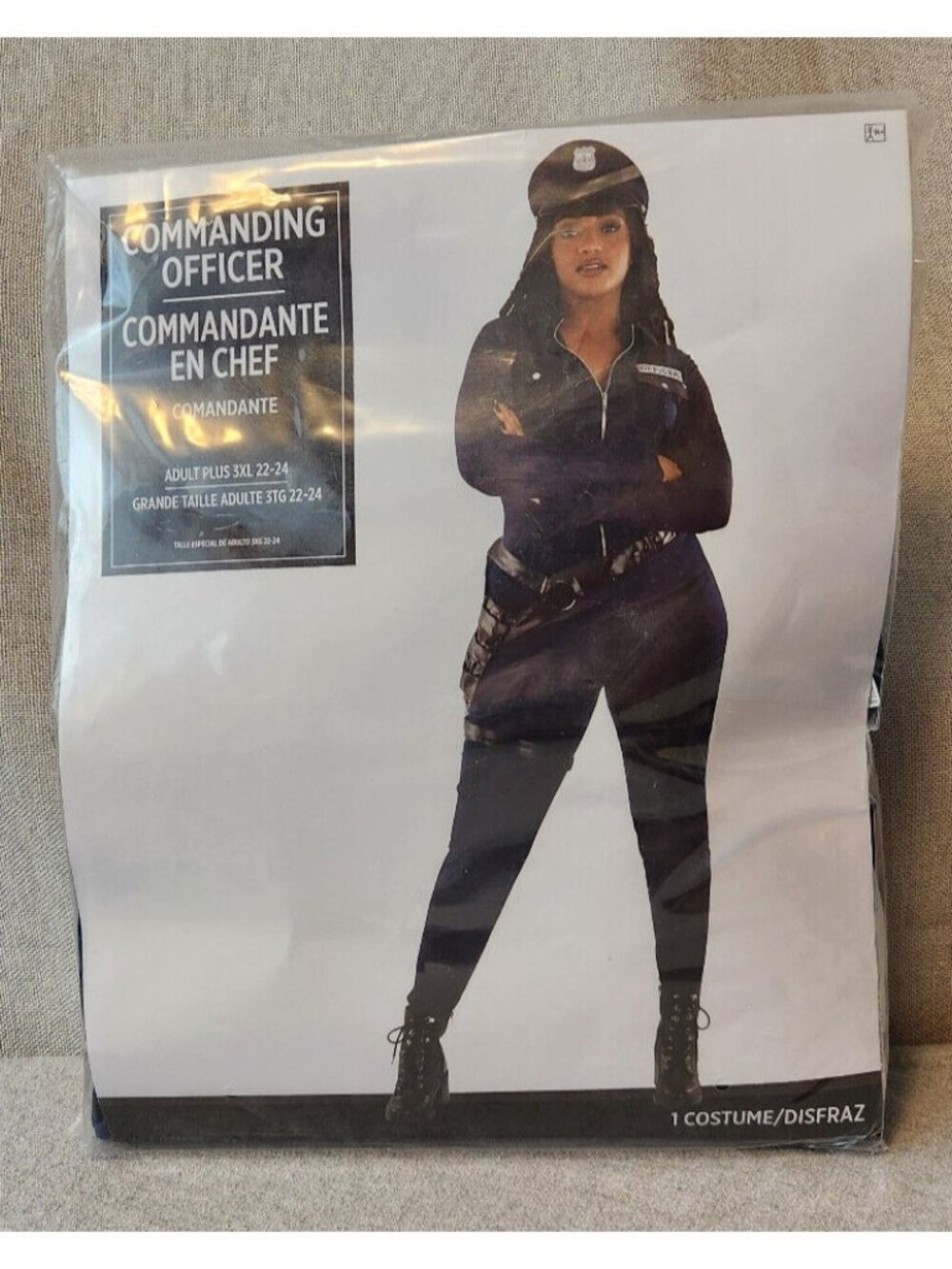 Sexy Jumpsuit Police Commanding Officer 3PC Catsuit 3XL 3XLARGE 22 - 24 NEW - Picture 2 of 3
